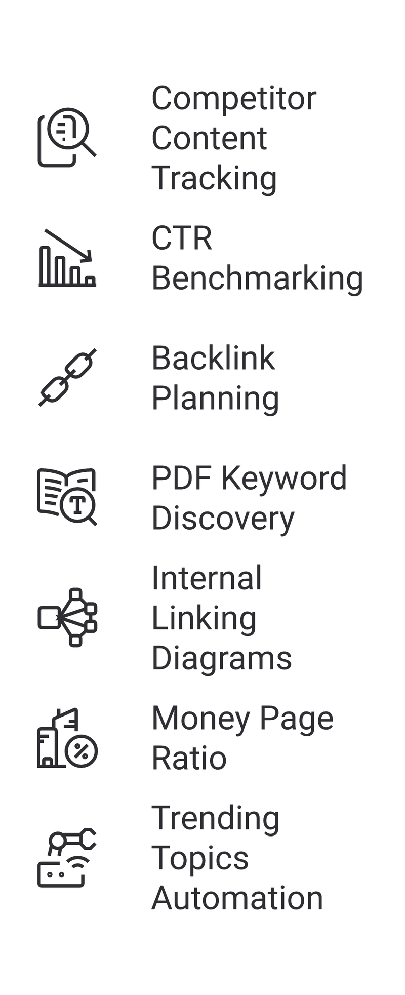 Steve Toth's seven SEO spreadsheet quick wins: competitor content tracking, CTR benchmarking, backlink planning, PDF keyword discovery, internal linking diagrams, money page ratio, and trending topics automation.